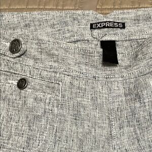 Express Black and White Textured Trousers